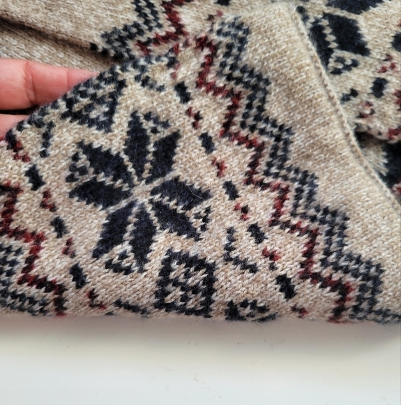 Rectangular Knit Scarf in Tan - Picture 2 of 6